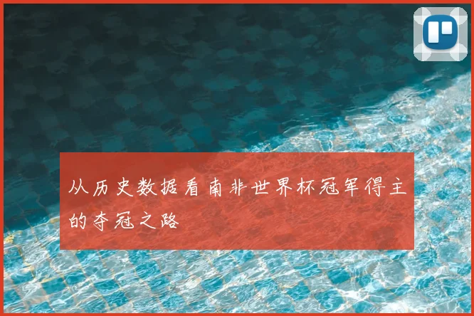 从历史数据看南非世界杯冠军得主的夺冠之路